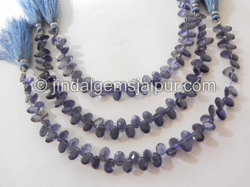 Iolite Cut Oval Shape Beads